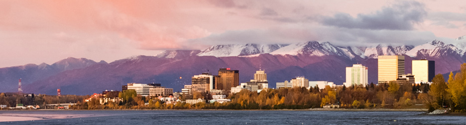 Picture of horizon in downtown Anchorage Alaska